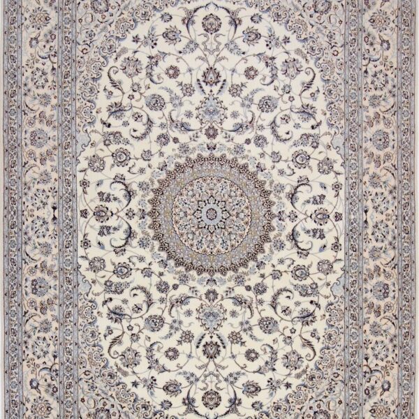 #Y81132 Ar rokām mezglots Nain 6La paklājs ar zīdu Austrumu paklājs 306 x 213 cm Klasisks persiešu paklājs #Y81132 Vīne Austrija Pērciet tiešsaistē