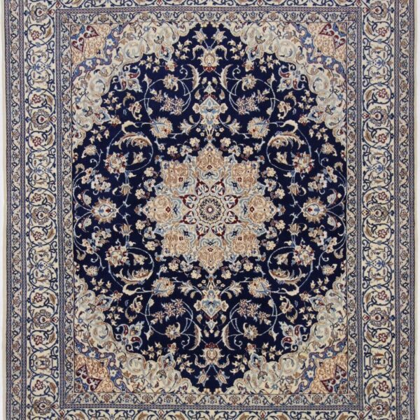 #Y81097 Hand-knotted carpet Nain 9La with silk Oriental carpet 245 x 195 cm Persian carpet classic 100 Vienna Austria Buy online