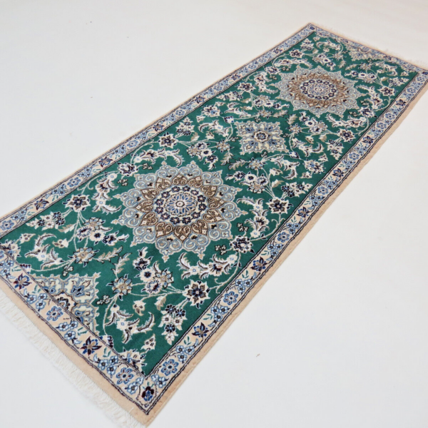 #F92019 Fantastycznie piękny dywan orientalny 215x80 Dywan perski Nain 9la New Fine z jedwabiem
