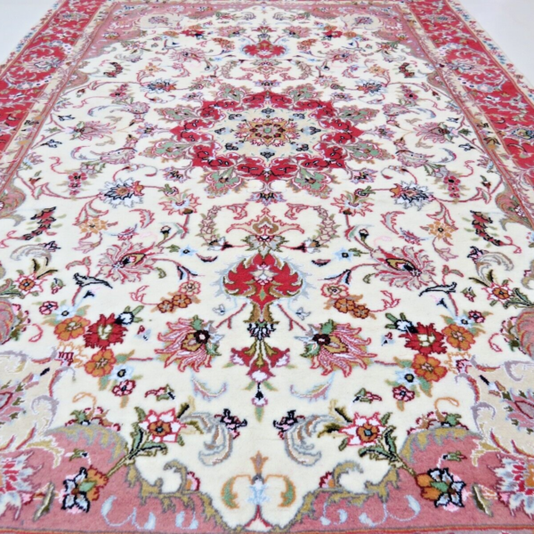 #F92541 Fantastycznie piękny orientalny dywan 303x196 Tabriz Perski dywan delikatny z jedwabiem