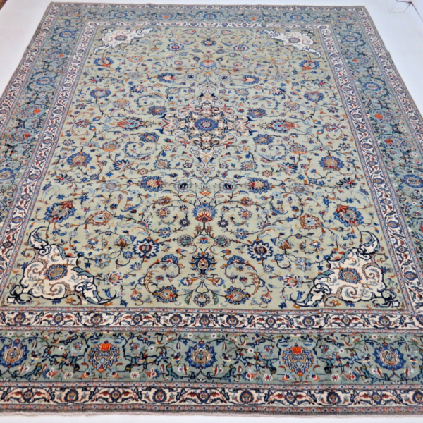 H1 Fantastiškai gražus rytietiškas kilimas 421x320 persiškas kilimas Kashan puikus naujas