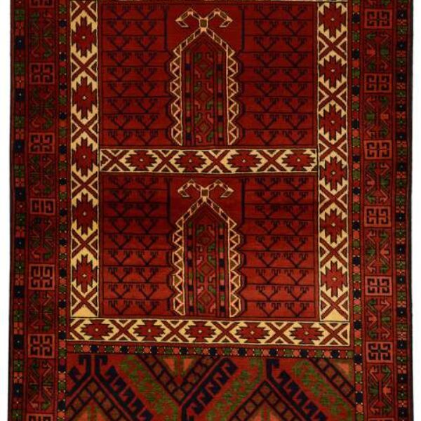 Tappeto orientale Turkmeno Hatschlu 103 x 147 cm Annodato a mano Cina Classico Afghanistan Vienna Austria Acquista online