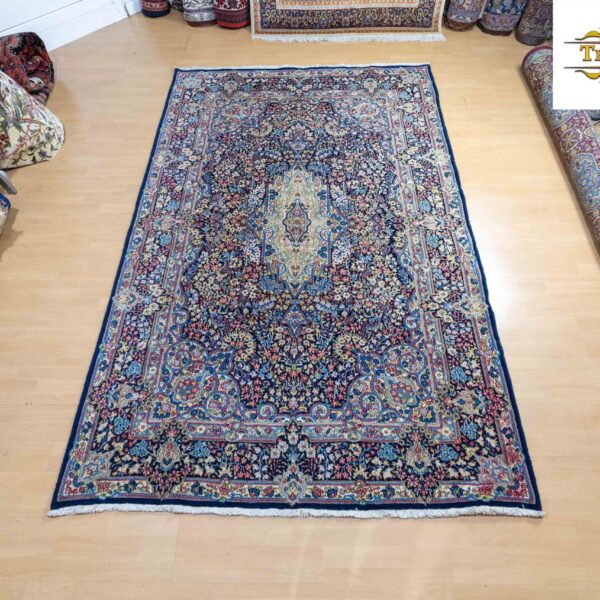 W1(#318) 267x180cm Hand-knotted Kirman Persian carpet floral UNIKAT