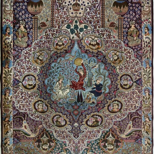 #H100365 Alfombra persa original Kashmar 394 x 305 cm Excelente estado Garteneden