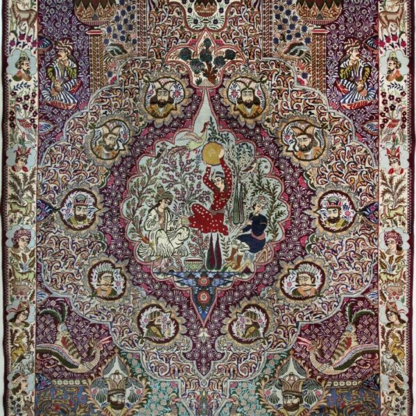 #H100359 Oriģinālais persiešu paklājs Kashmar 398 x 296 cm Vislabākā stāvoklī Garteneden
