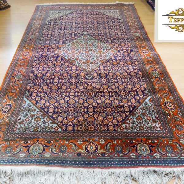 Predané W1(#254) 275×168cm Ručne viazaný perzský koberec Moud Rybí vzor, ​​Mahi