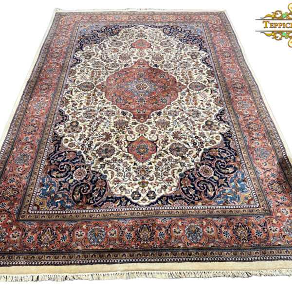 W1 (#344) 290 × 195 cm rankomis surištas Indo Ghoum persiškas kilimas apie 360000 ​​XNUMX/kvm