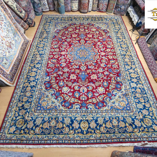Продаден W1(#327) 364×266cm ръчно вързан персийски килим Kashan