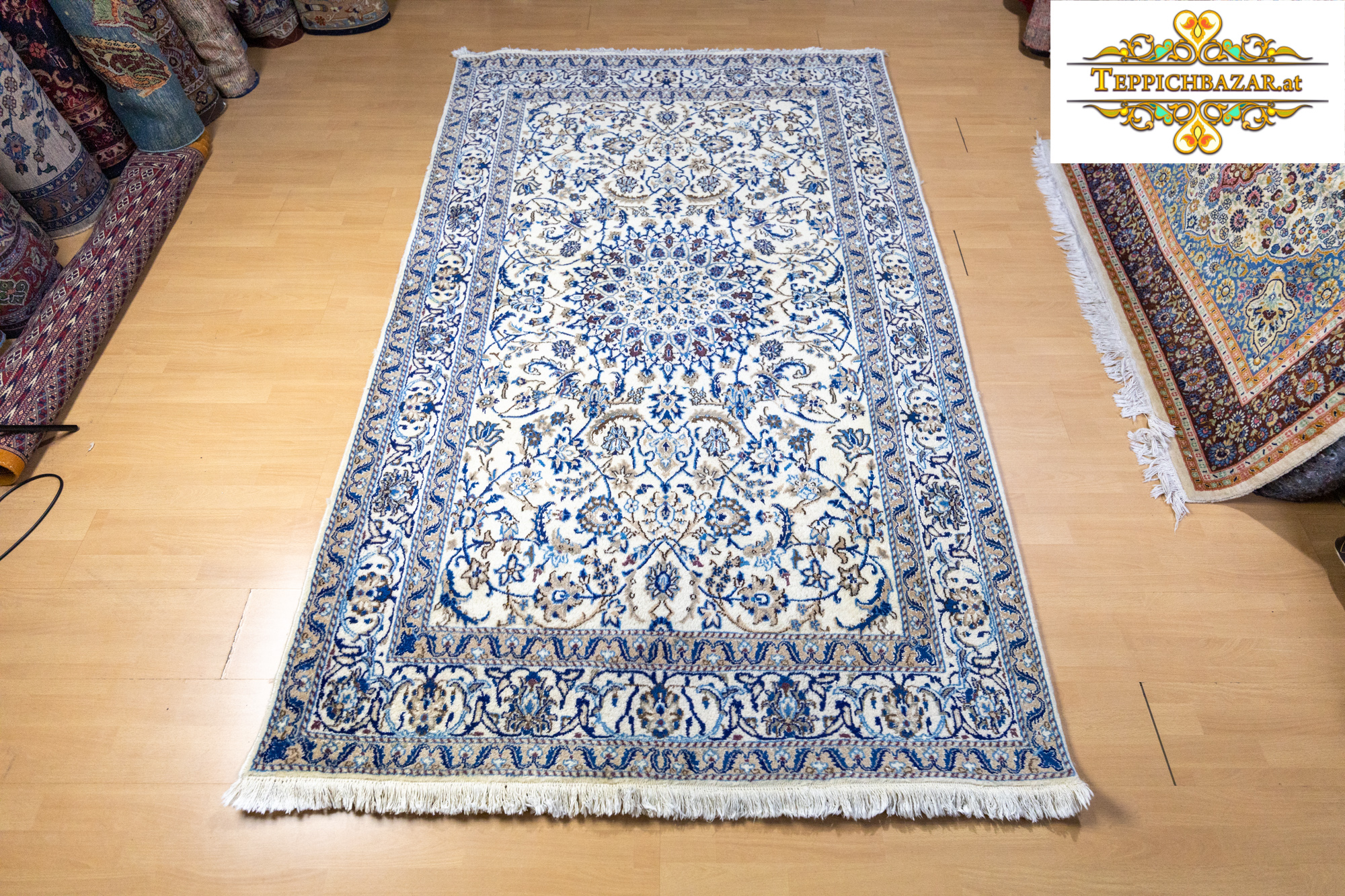 Verkauft W1(#331) 254×158cm Handgeknüpfter Nain Perserteppich 12la Hamadan Teppiche hamadan teppiche Perserteppich Orientteppich