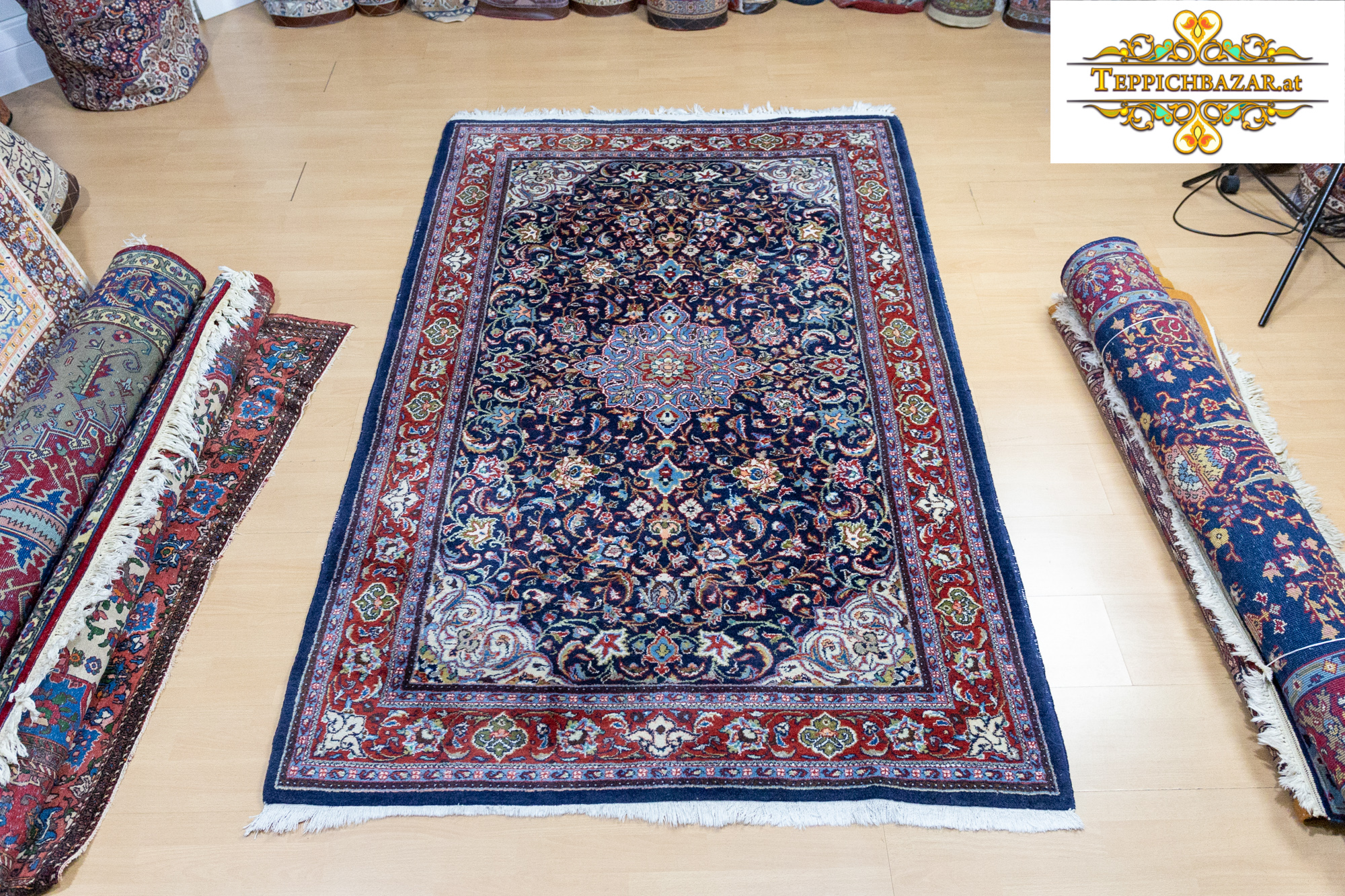 W1(#336) 215×145cm Handgeknüpfter Kashan Perserteppich Kashmar Perserteppich Orientteppich