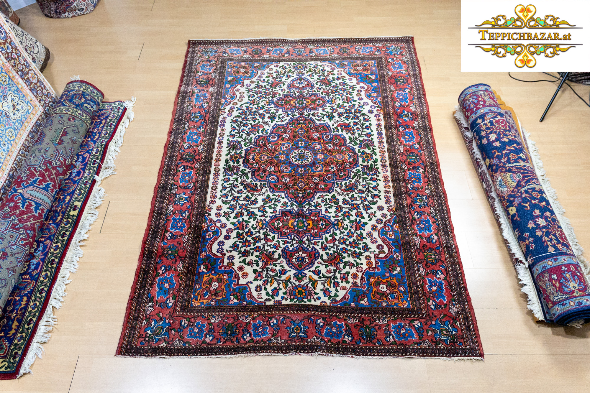 W1(#337) 215×145cm Handgeknüpfter Isfahan Mubarak Teppich Perserteppich Nain Teppiche nain teppiche Perserteppich Orientteppich