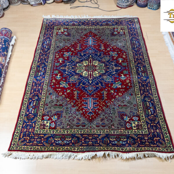 W1(#338) 243×167cm Käsinsolmittu Tabriz persialainen matto