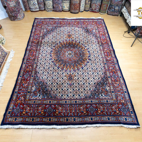 W1 (#341) 295 × 204 cm rankomis surištas Moud persiškas kilimas 250000 XNUMX/kvm