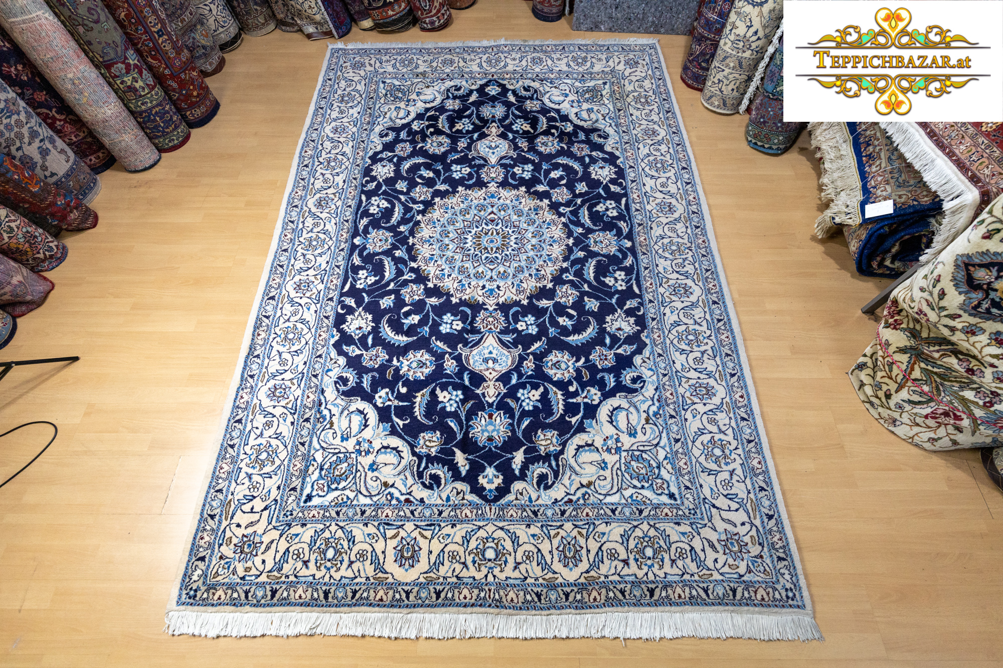 Verkauft W1(#348) 302×201cm Handgeknüpfter Nain Perserteppich 12la Khorasan Perserteppich Orientteppich