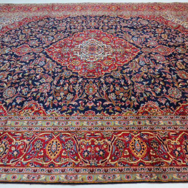 F1 Schöner Kashan Perserteppich 383x294 Orientteppich