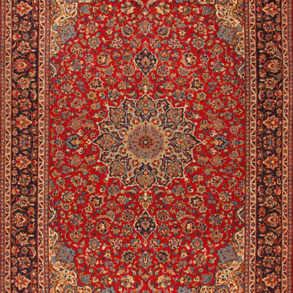 H1 Kashan Isfahan H1 autentne käsitsi sõlmitud Pärsia vaip (420 x 290) cm