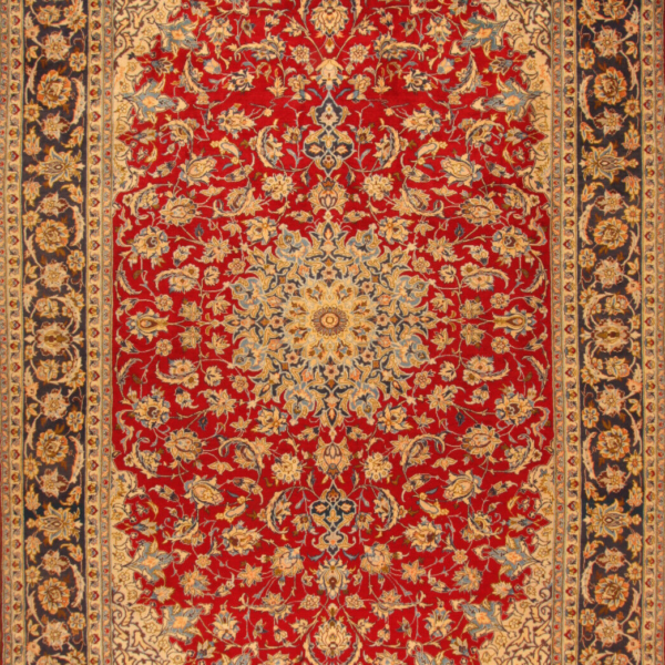 İsfahan H1 Birinci sınıf durumda otantik el dokuması İran halısı (476 x 306)cm