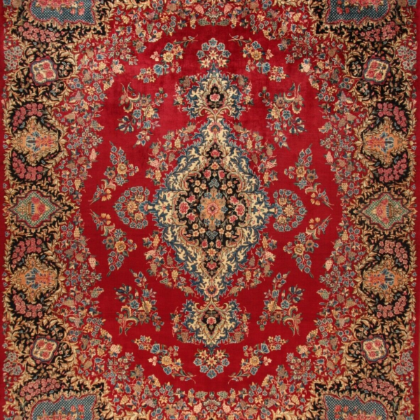 Kirman H1 Auténtica alfombra persa anudada a mano en estilo oriental (404 x 300)cm