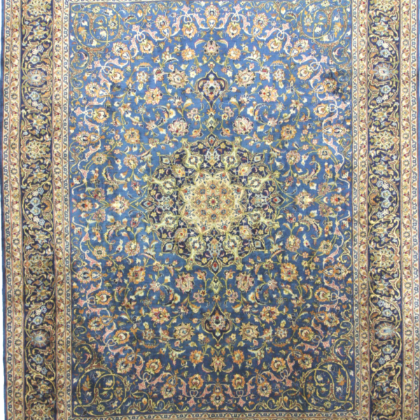 H1 Exquisiter Orientteppich 392x297, Perserteppich in neuwertigem Zustand, signiert aus Mashad