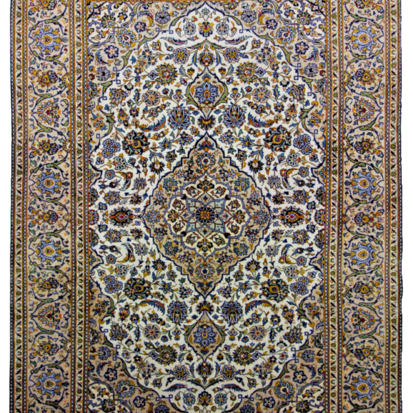 H1 Fein gewebter Orientteppich Kashan in Original-Handknüpfung mit den Maßen 320x223 cm