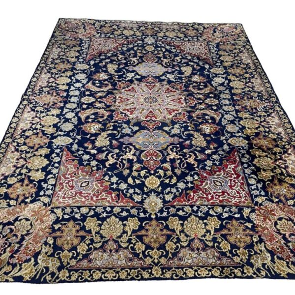 H1 Handgeknüpfter exklusiver Perserteppich aus Schurwolle, wunderschön Esfahan-Design, Maße 325x240 cm