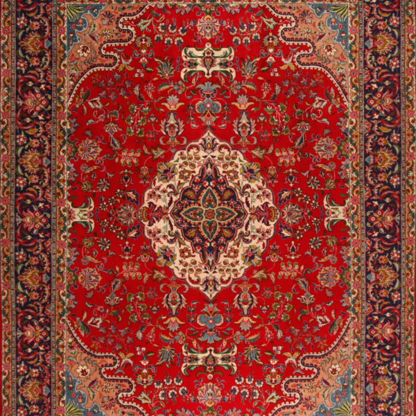Tabriz H1 Ar rokām mezglots smalks persiešu paklājs Persia (393 x 302) cm