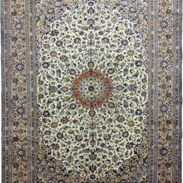 H1 Handgeknüpfter Original-Perserteppich aus Kaschan im Maß 350x256 cm