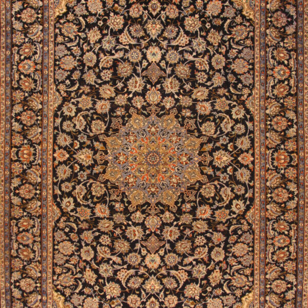 Kaşan İsfahan H1 El dokuması orijinal oryantal halı, çok iyi durumda (442 x 290) cm, İran halısı