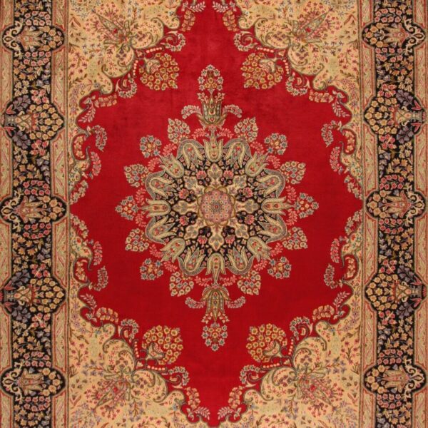 Kirman H1 手工打结波斯地毯，原产于波斯尺寸 404 x 298 厘米
