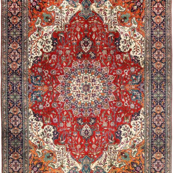 H1 大不里士手结地毯，东方地毯，344 x 254 厘米，波斯地毯