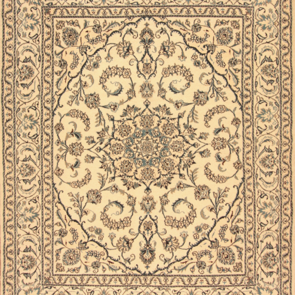 Nain Isfahan H1 New Persian carpet hand-knotted in oriental style, dimensions 243 x 200 cm