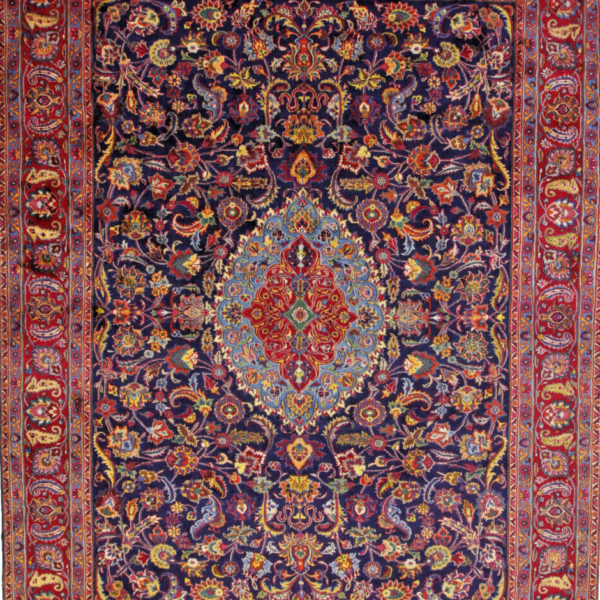 H1 Signeret Kashmar persisk tæppe, så god som ny, mål 385x291 - Et fantastisk smukt orientalsk tæppe