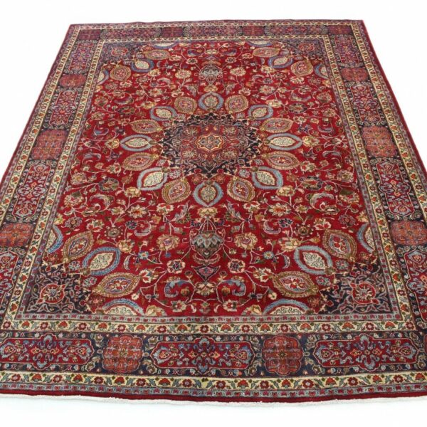 H1 Традиционен ориенталски килим Mashad в червено с размери 390x300
