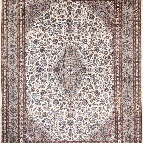 H1 El düğümlü Kaşmar oryantal halısı, İran halısı 396 x 298 cm