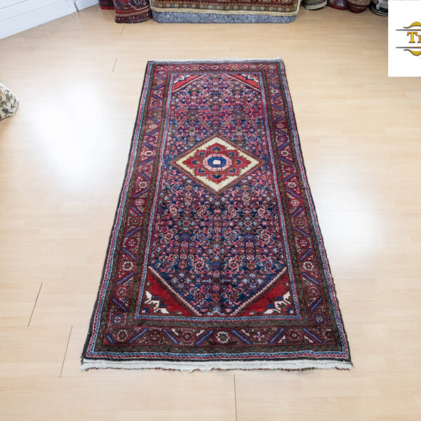 W1(#359) 223×112cm Käsinsolmittu Hamedan Malayer persialainen matto
