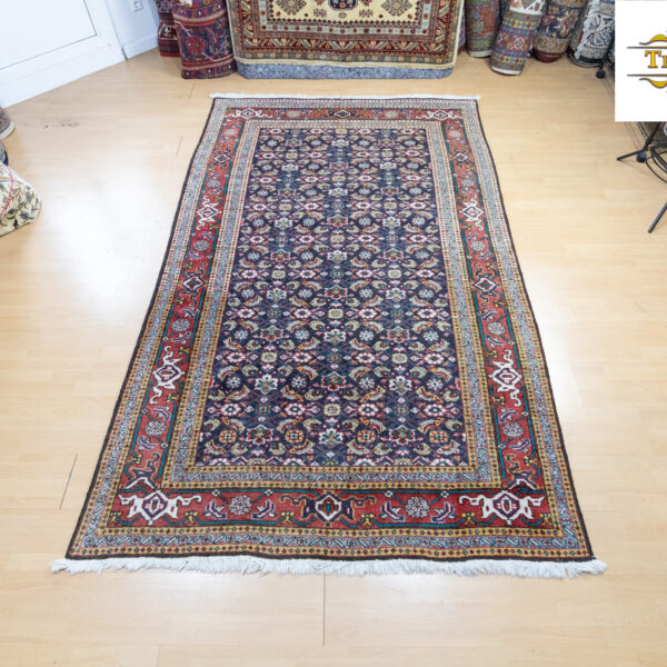 W1(#361) приблизително 268x167cm Ръчно вързан полу-античен персийски килим Tabriz рибен модел Mahi