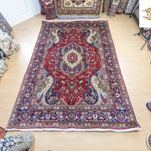 W1 (nr. 160) NAUJIENA apie 296x210cm rankomis surištas persiškas kilimas Tabriz Persia