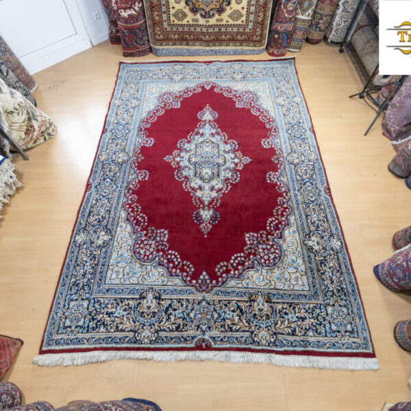 W1(#198) approx.310*210cm Hand-knotted genuine rare Persian carpet unique - Kirman Persian carpet medallion pattern (Persia)