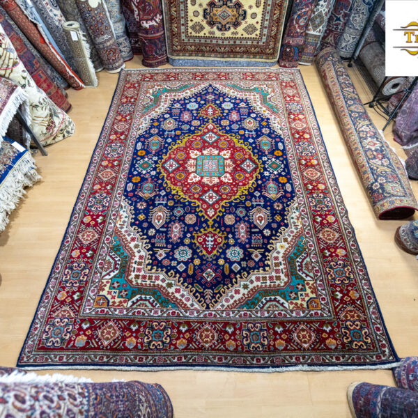W1(#363) ca. 332x221cm Handgeknoopt antiek Perzisch tapijt Tabriz medaillon