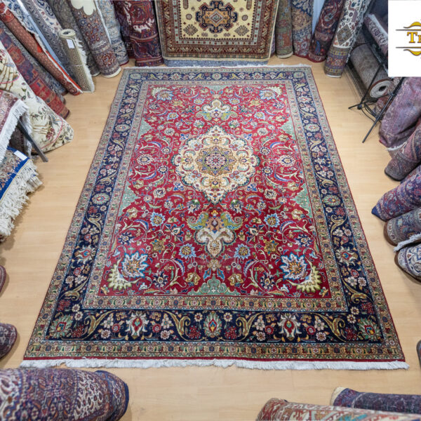 W1(#364) 339x243cm Handgeknoopt Perzisch tapijt Tabriz-medaillon