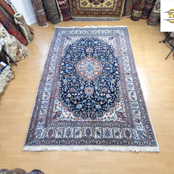 W1(#366) 約288×194cm 手織りナイン12La ペルシャ絨毯・オリエンタル絨毯