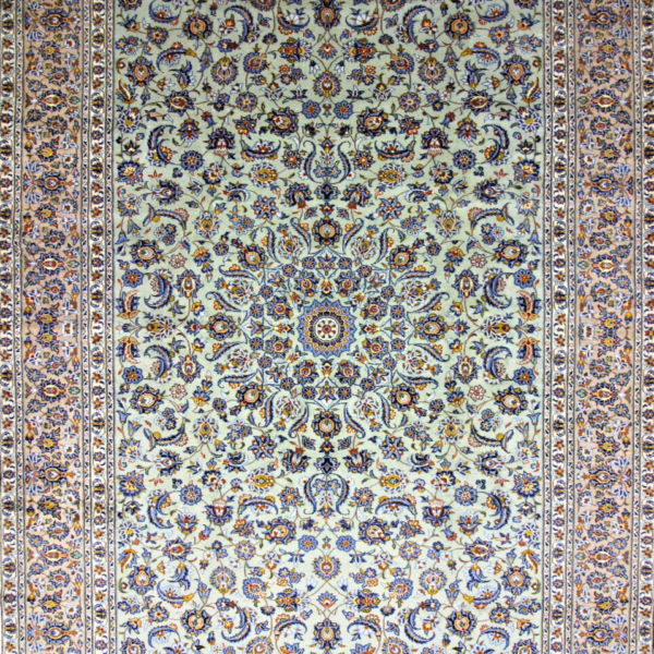 (Verkauft) Exquisiter Orientteppich 395x295 cm – Neuwertiger Perserteppich Kashan in traumhaft schöner Ausführung