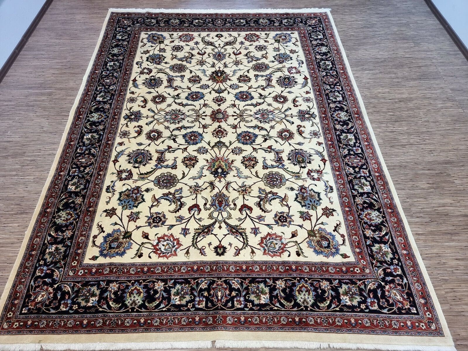 Exquisite Original Persische Sarough mit Seide, 350x250 cm, Teppich