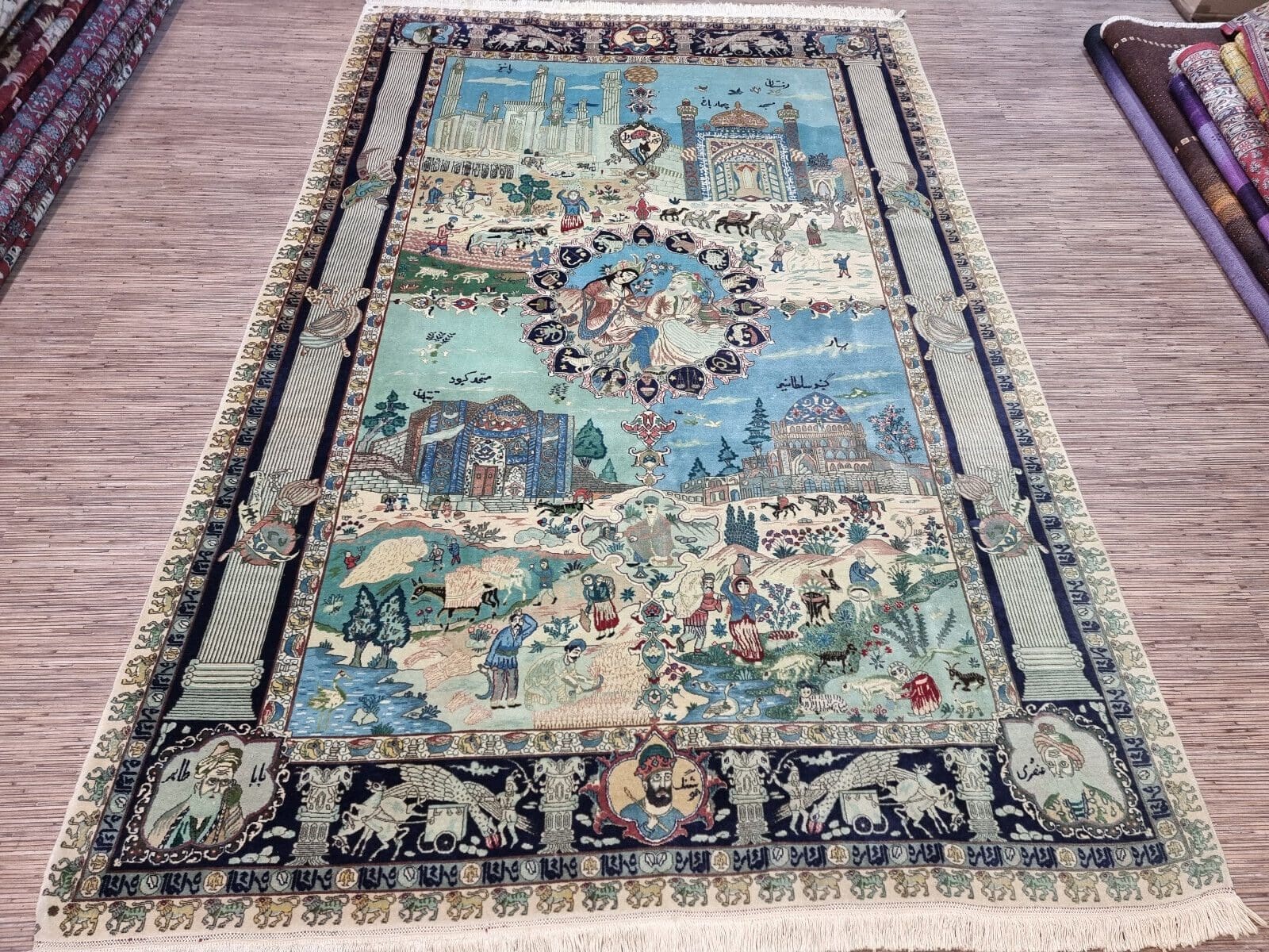 Wunderschöner original persischer Täbriz-Teppich, 280x182 cm²