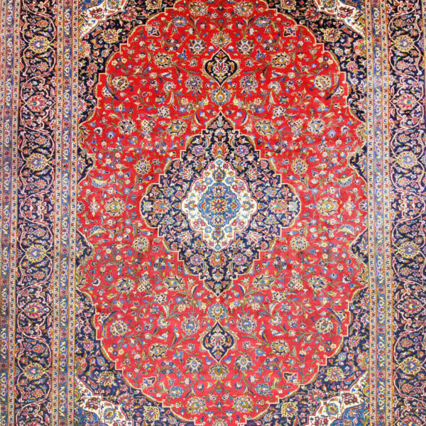 H1 Hochwertiger Kashan Perserteppich 470x348 cm in hervorragendem Zustand – Feiner Übermaß Orientteppich