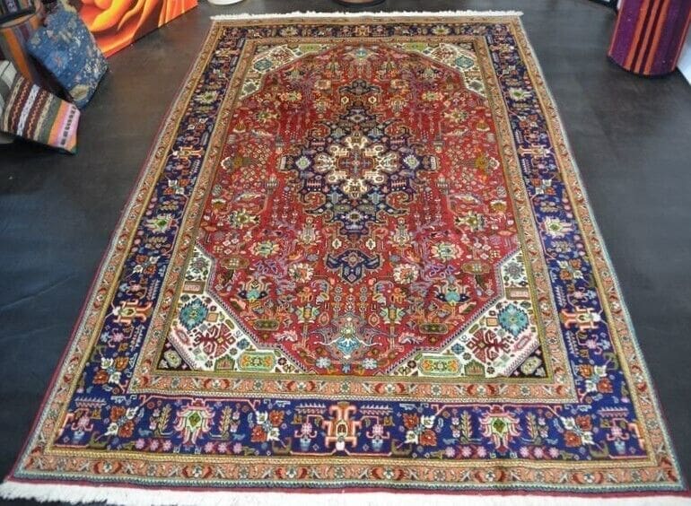 Handgeknüpfter Original-Teppich Tabriz aus Wolle, etwa 285 x 202 cm