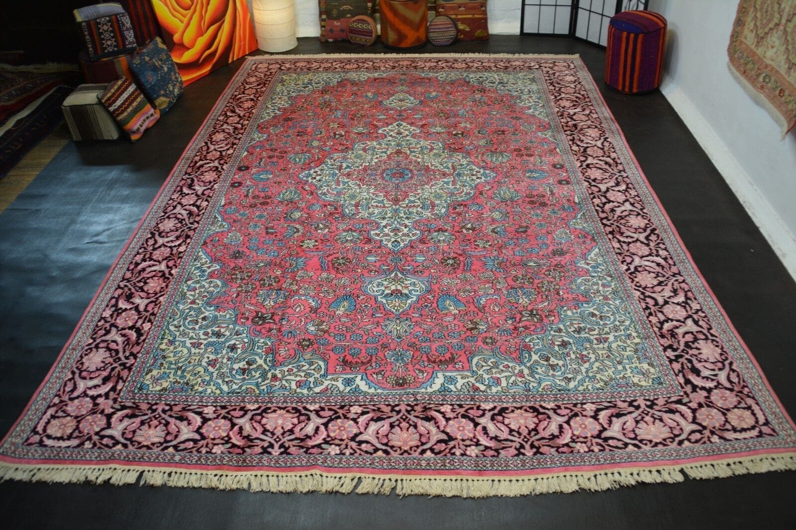 Handgeknüpfter Teppich aus Kaschmir-Seide | ca. 373 x 273 cm