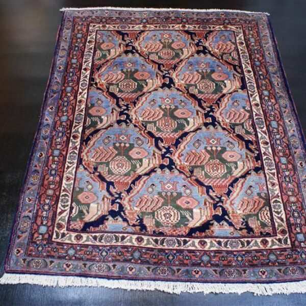 Handgeknüpfter Vintage Teppich Bidjar aus Wolle, ca. 160 x 126 cm