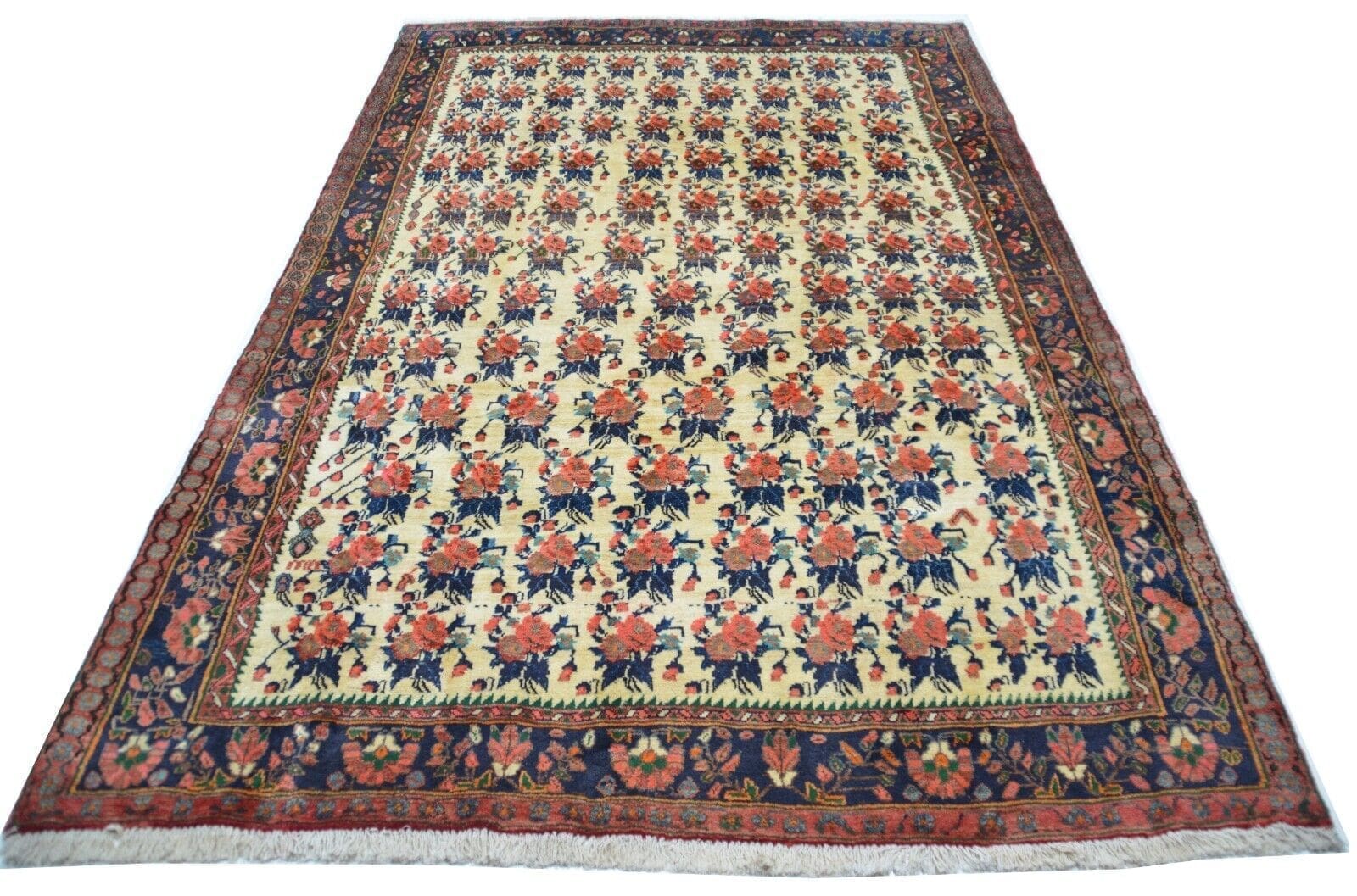 Handgeknüpfter Original Sirdjan Teppich aus Wolle, ca. 308 x 200 cm