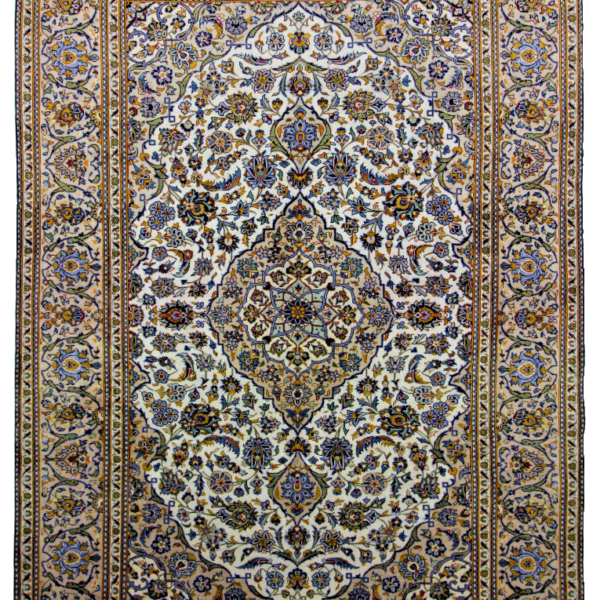 H1 Original handgeknüpfter Perserteppich 320x223 cm - feiner Kashan Orientteppich